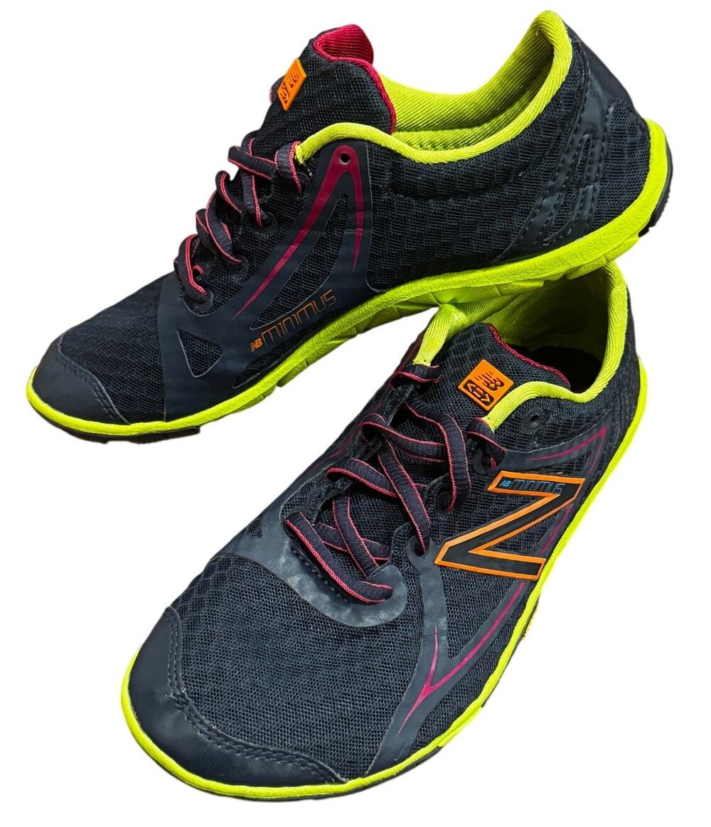 New Balance Minimus Barefoot Trail Running Shoes Black Neon Green Pink 7.5 38